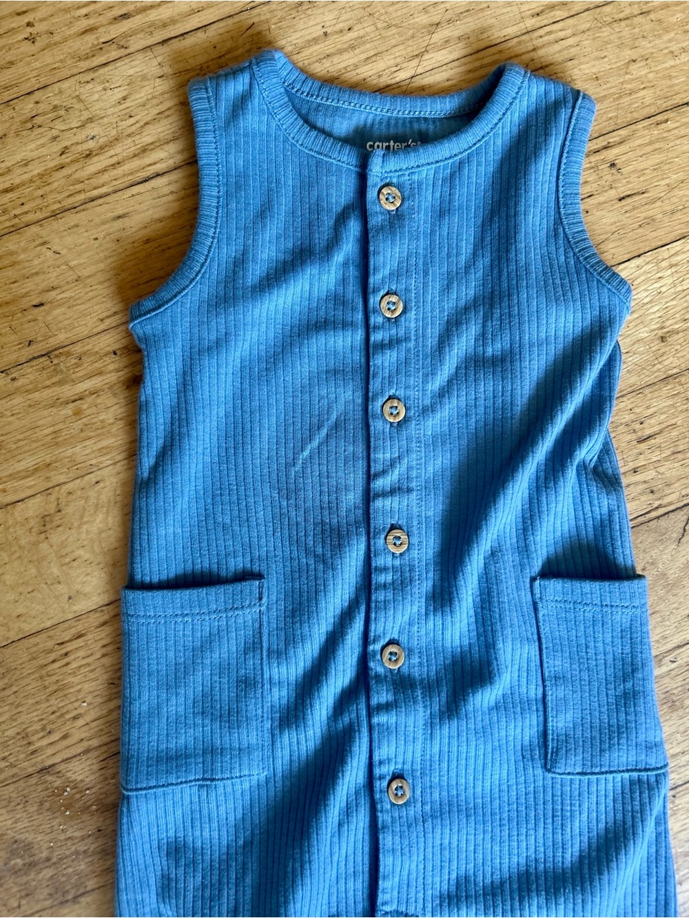 Carter's Blue Ribbed Jumpsuit/Romper